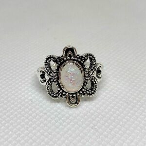 Silver And Opal Ring
